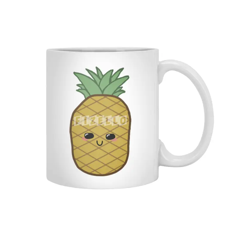 Kawaii Pineapple Beyaz Kupa