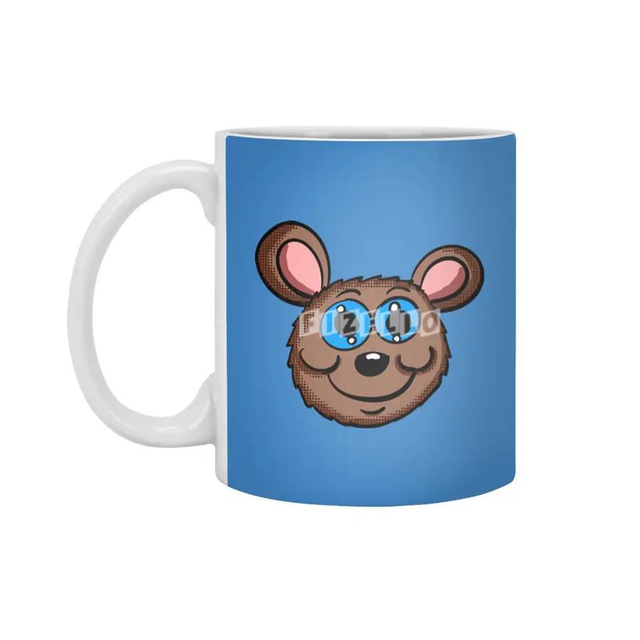 Cartoon Mouse Head Beyaz Kupa