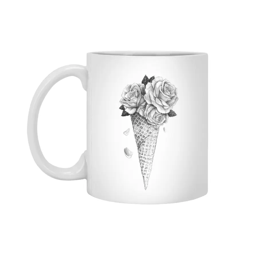 Ice Cream Roses Beyaz Kupa