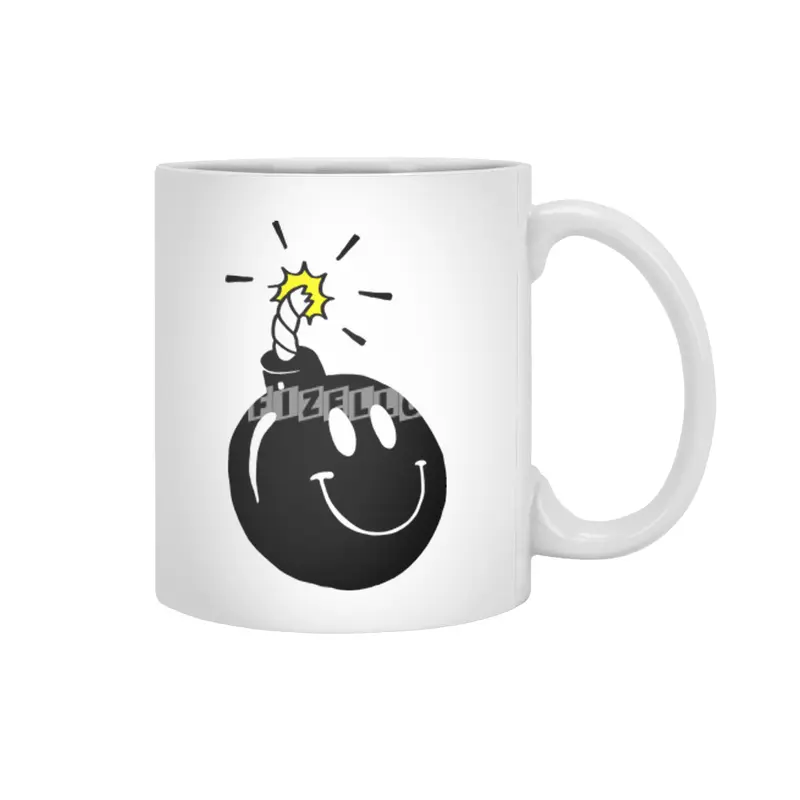 Smiley Bomb Beyaz Kupa
