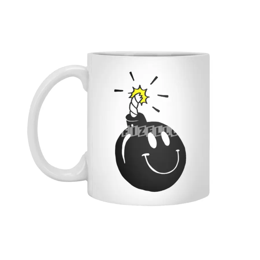 Smiley Bomb Beyaz Kupa
