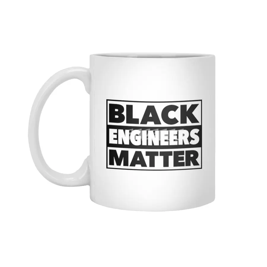 Black Engineers Matter (Black Text) Beyaz Kupa