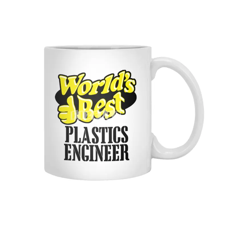 World's Best Plastics Engineer Beyaz Kupa