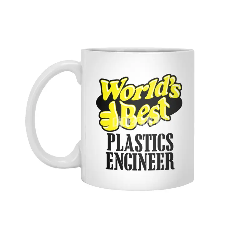 World's Best Plastics Engineer Beyaz Kupa