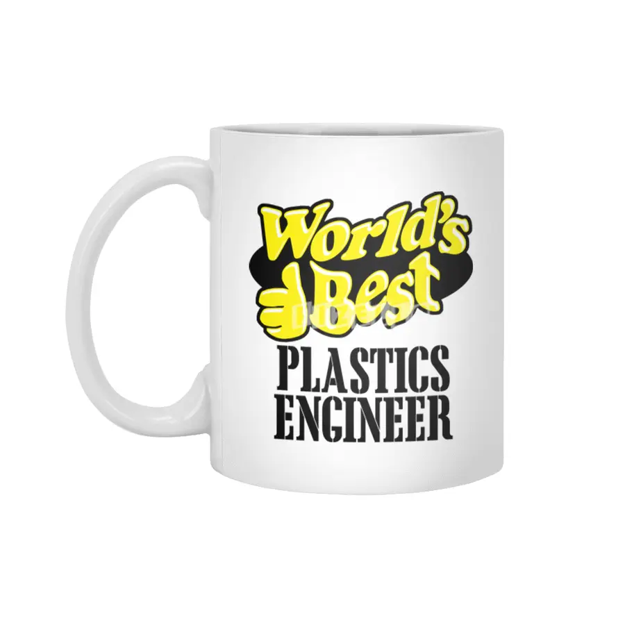 World's Best Plastics Engineer Beyaz Kupa