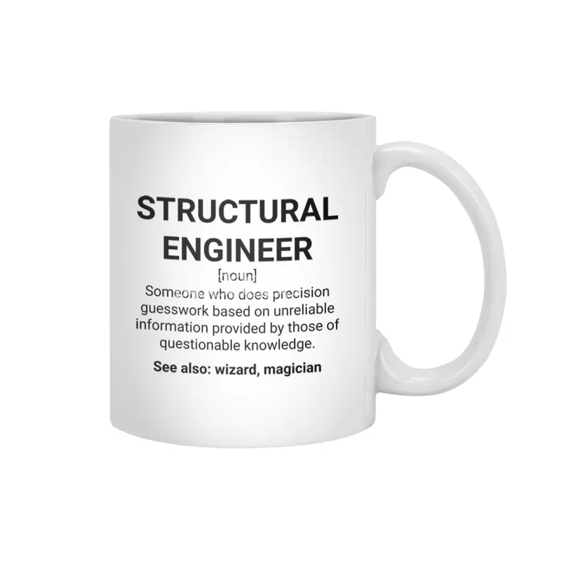 Structural Engineer Funny Definition Beyaz Kupa