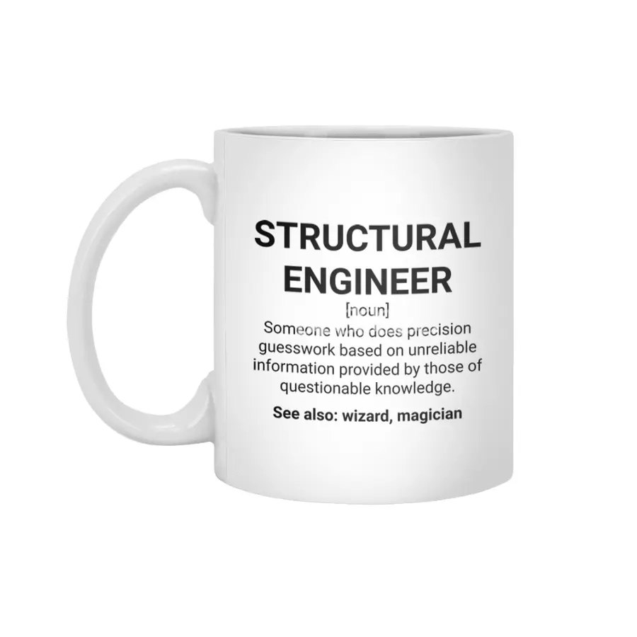 Structural Engineer Funny Definition Beyaz Kupa
