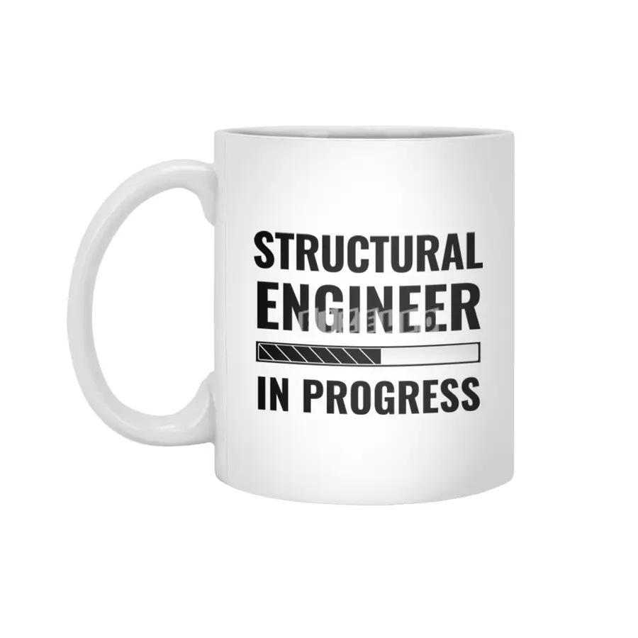 Structural Engineer In Progress With Status Bar Beyaz Kupa
