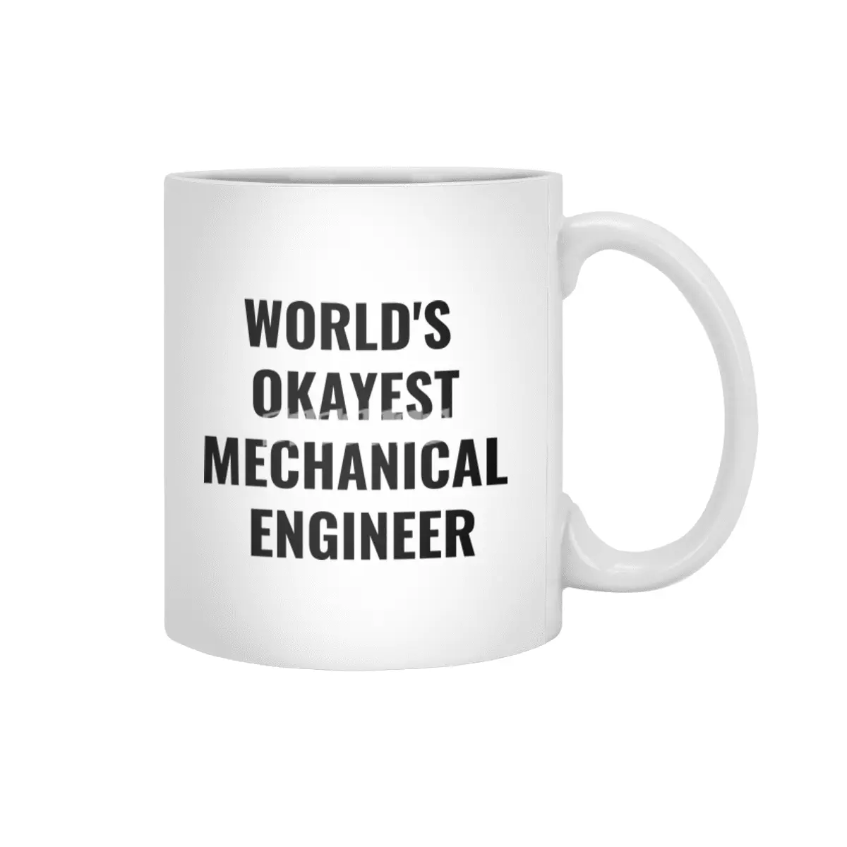 World's Okayest Mechanical Engineer Quote Beyaz Kupa