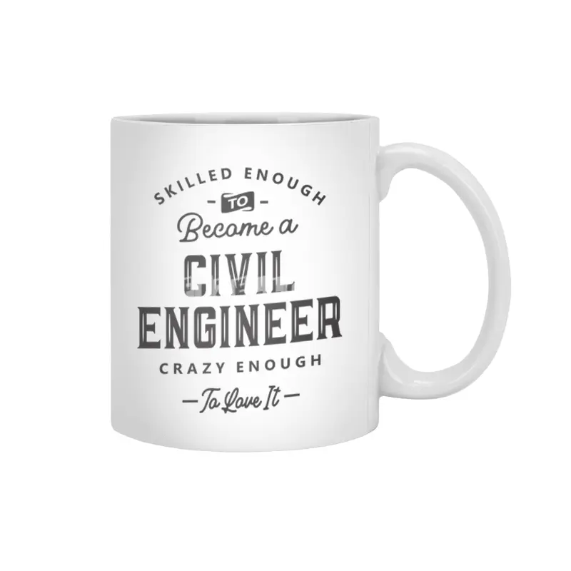 Civil Engineer Funny Job Title Profession Birthday Worker Beyaz Kupa
