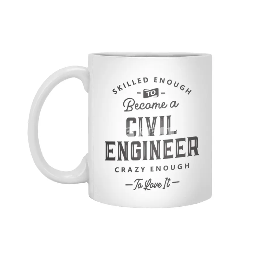 Civil Engineer Funny Job Title Profession Birthday Worker Beyaz Kupa
