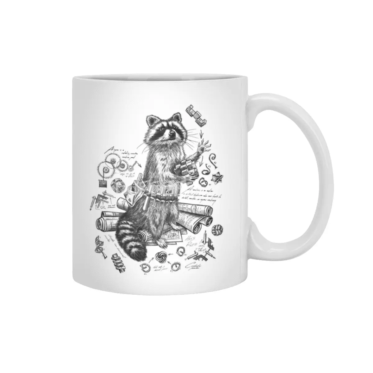 Engineer Raccoon Beyaz Kupa