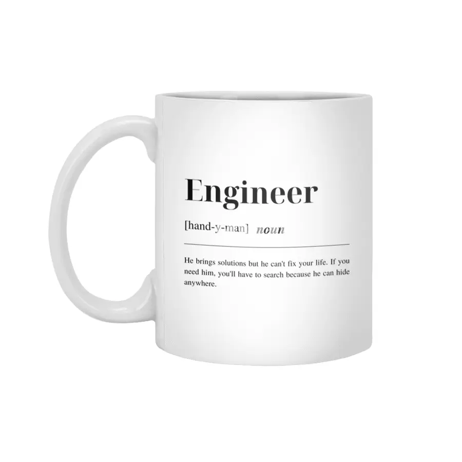 Engineer definition Beyaz Kupa