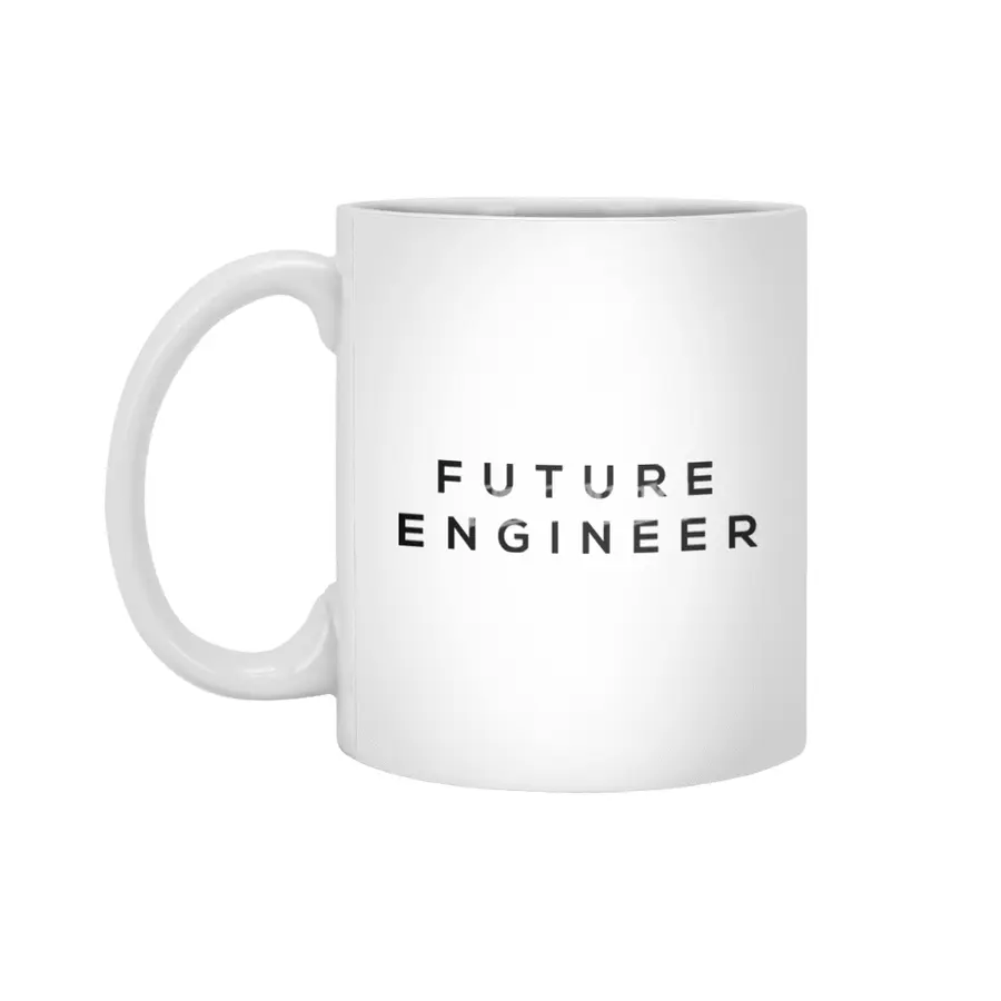 Future Tee Black Print - Engineer Beyaz Kupa