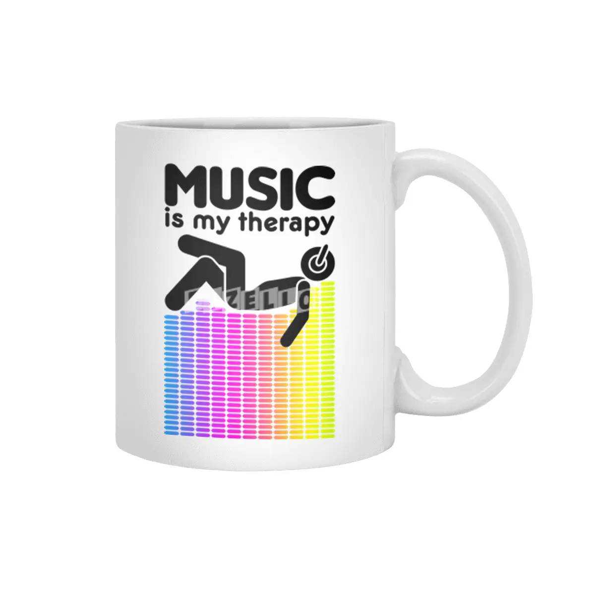 Music Is My Therapy Equalizer DJ Rainbow Sound Engineer Beyaz Kupa