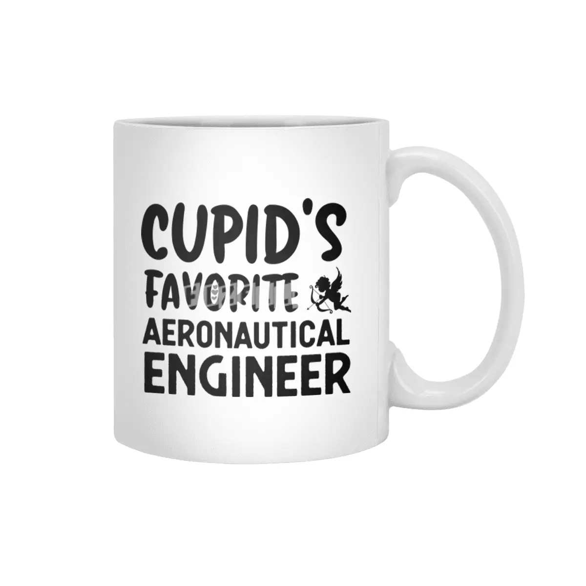 Cupids Favorite Aeronautical Engineer Valentines Beyaz Kupa