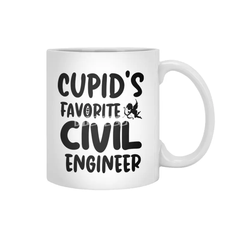 Cupids Favorite Civil Engineer Valentines Day Beyaz Kupa