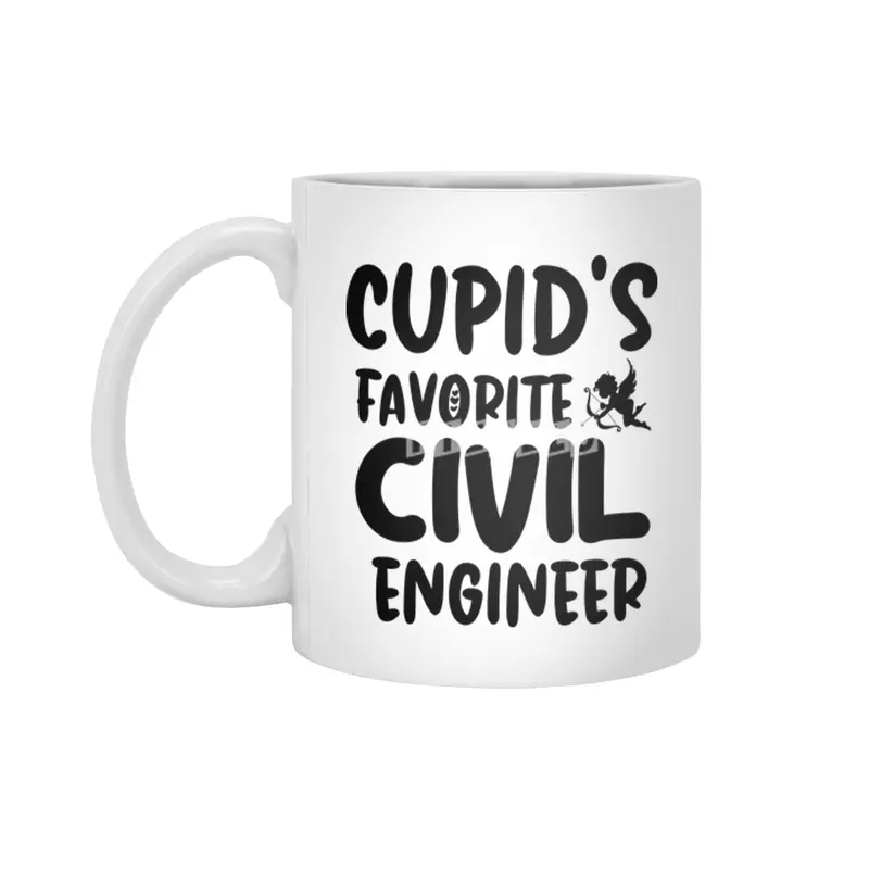 Cupids Favorite Civil Engineer Valentines Day Beyaz Kupa