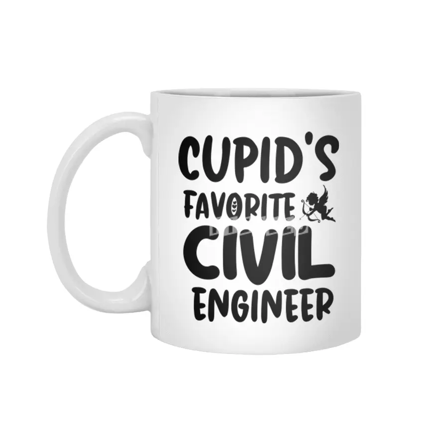 Cupids Favorite Civil Engineer Valentines Day Beyaz Kupa