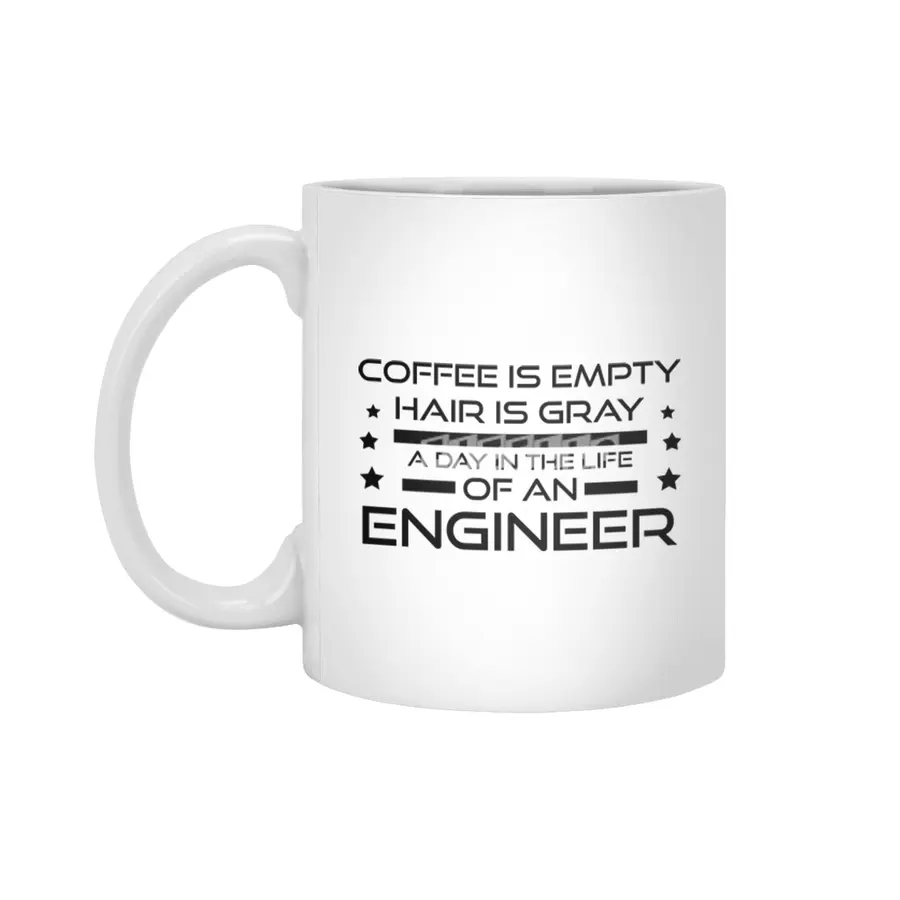 Engineer gray hair Beyaz Kupa