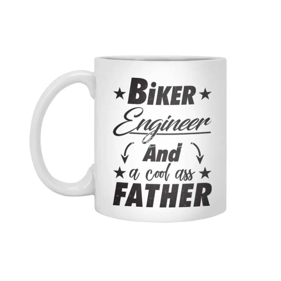 Biker Engineer Father Beyaz Kupa