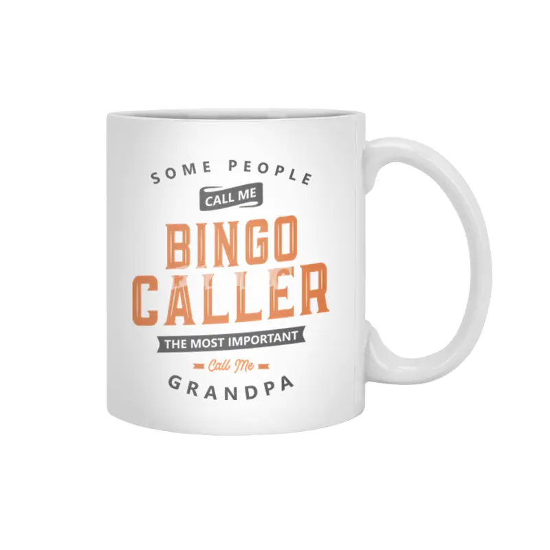 Bingo Caller Funny Job Title Profession Birthday Worker Beyaz Kupa