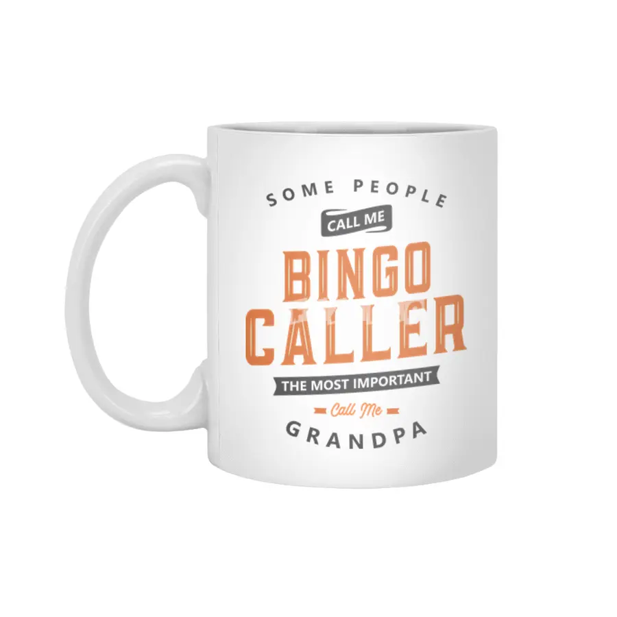 Bingo Caller Funny Job Title Profession Birthday Worker Beyaz Kupa