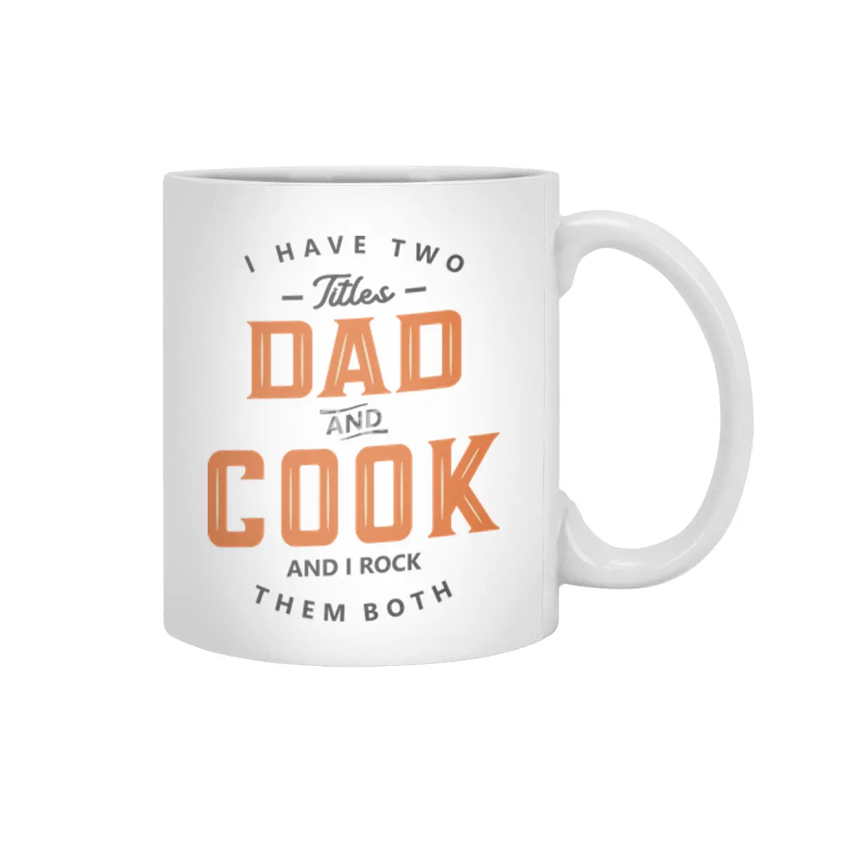 Dad and Cook Funny Job Title Profession Birthday Worker Beyaz Kupa
