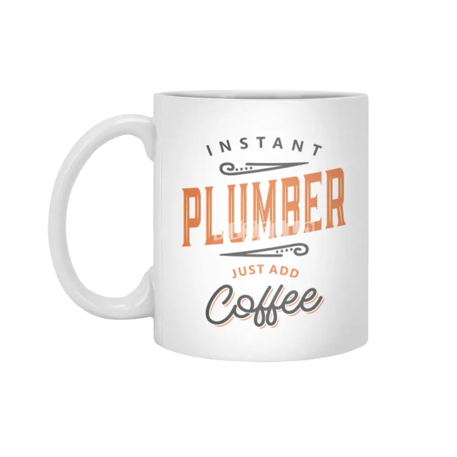 Plumber Funny Job Title Profession Birthday Worker Beyaz Kupa