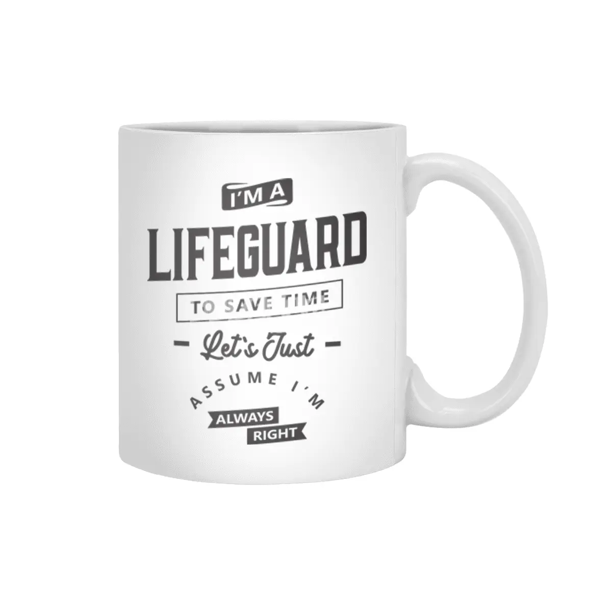 Lifeguard Funny Job Title Profession Birthday Worker Beyaz Kupa