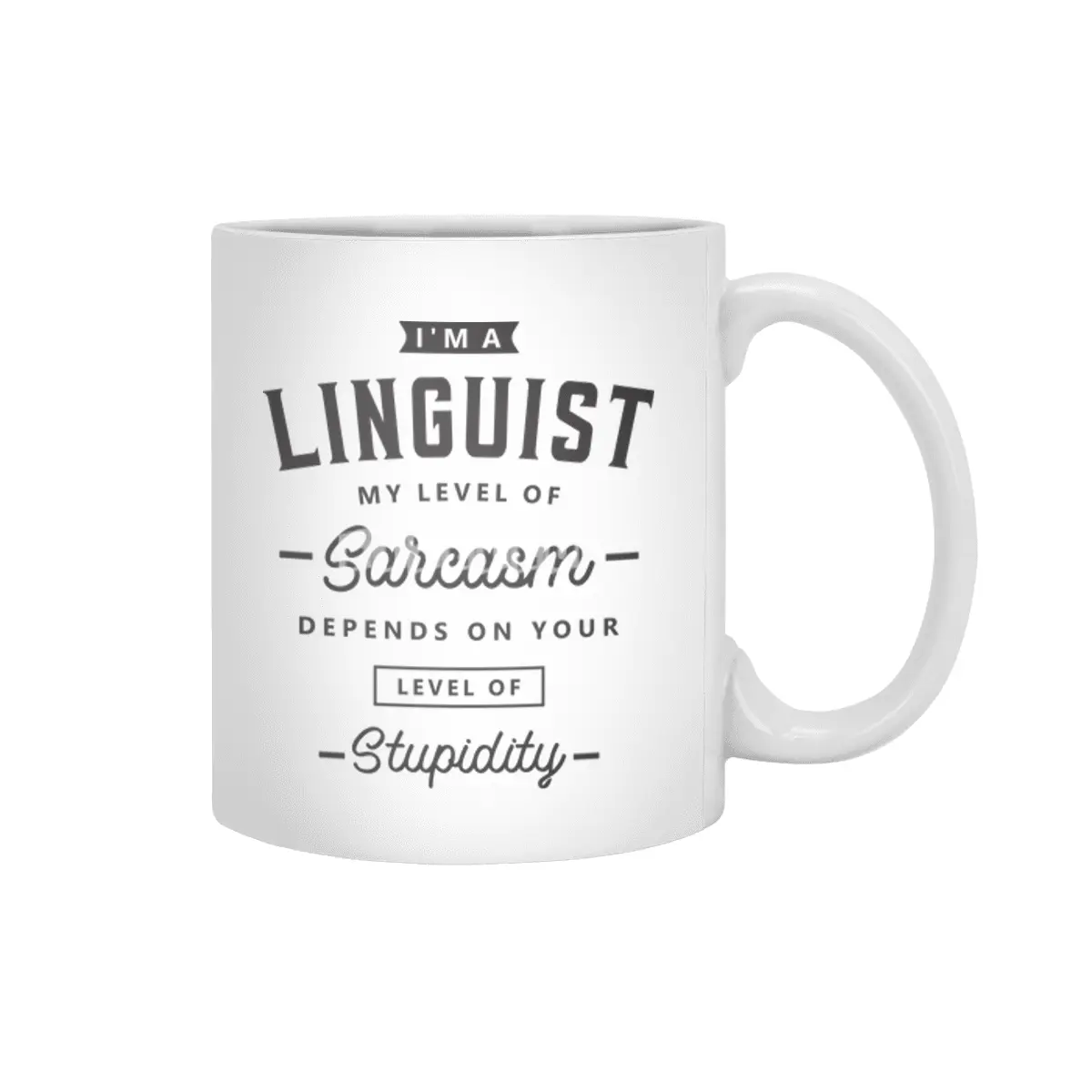 Linguist Funny Job Title Profession Birthday Worker Beyaz Kupa