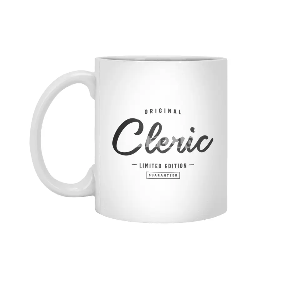 Cleric Funny Job Title Profession Birthday Worker Beyaz Kupa