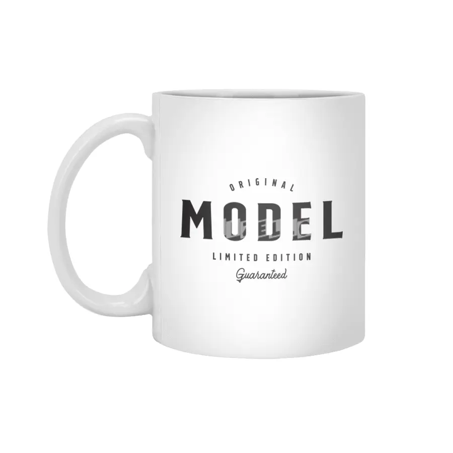 Model Funny Job Title Profession Birthday Worker Beyaz Kupa