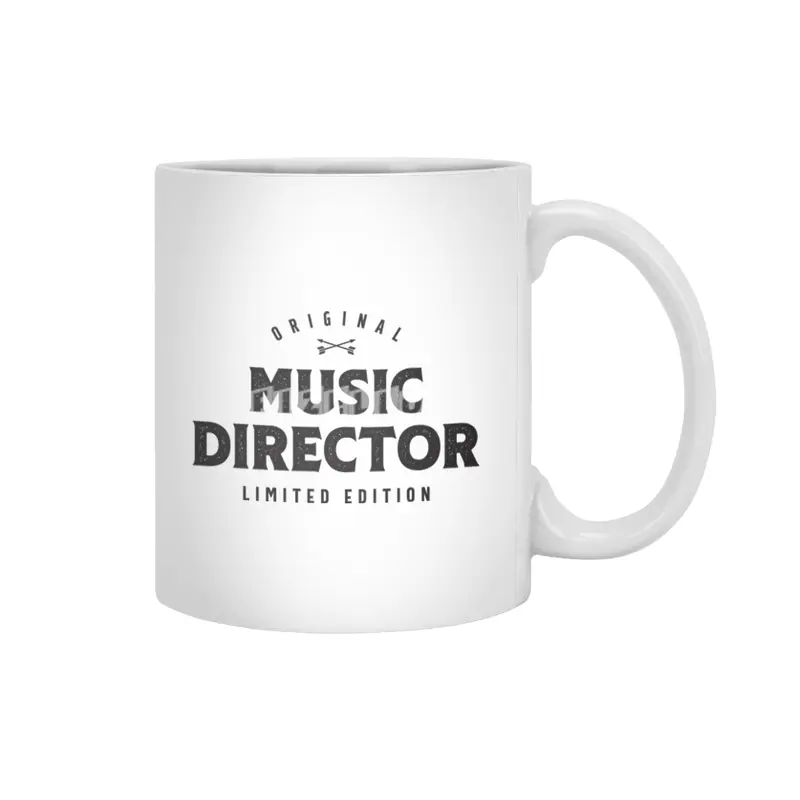 Music Director Funny Job Title Profession Birthday Worker Beyaz Kupa
