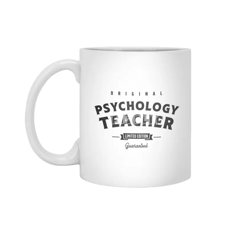 Psychology Teacher Funny Job Title Profession Birthday Worker Beyaz Kupa