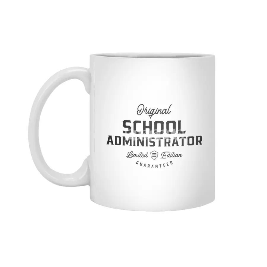 School Administrator Funny Job Title Profession Birthday Worker Beyaz Kupa