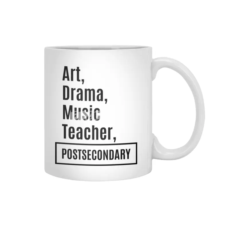 Art, Drama, Music Teacher Job Title Gift Beyaz Kupa