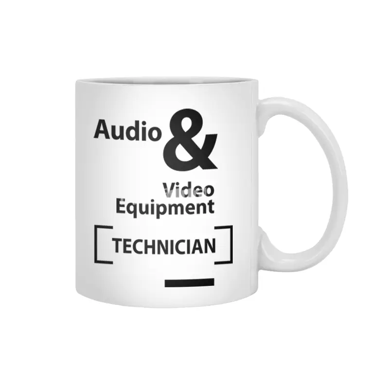 Audio & Video Equipment Technician Job Title Gift Beyaz Kupa