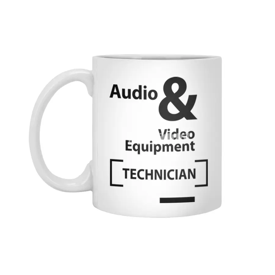 Audio & Video Equipment Technician Job Title Gift Beyaz Kupa