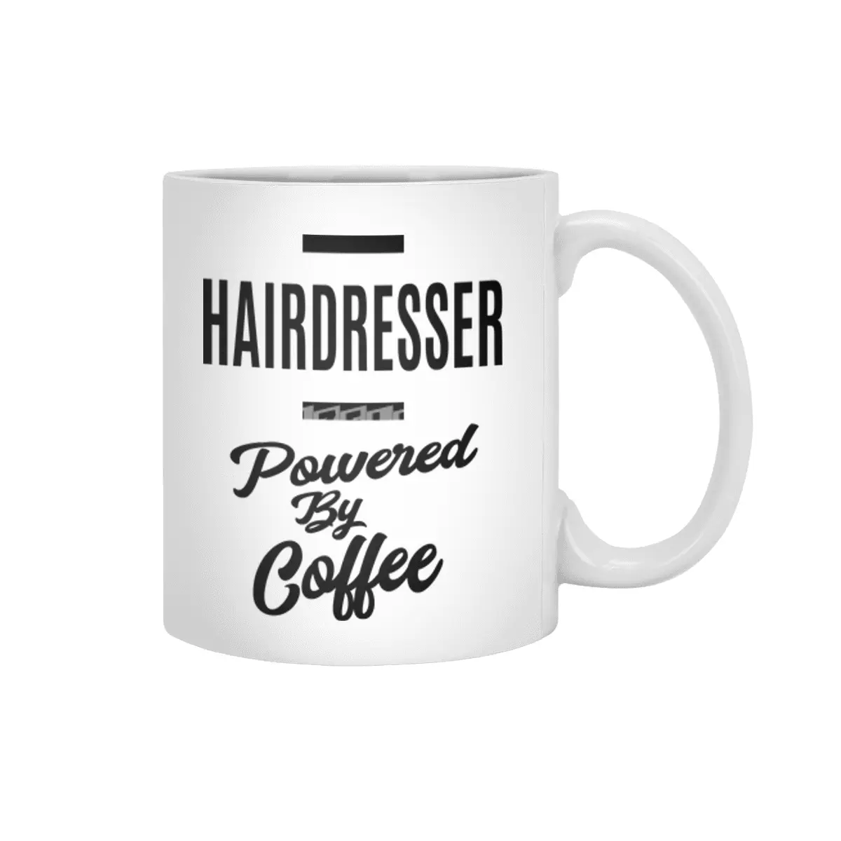 Hairdresser Job Title Hairdresser Powered By Coffee Gift Beyaz Kupa