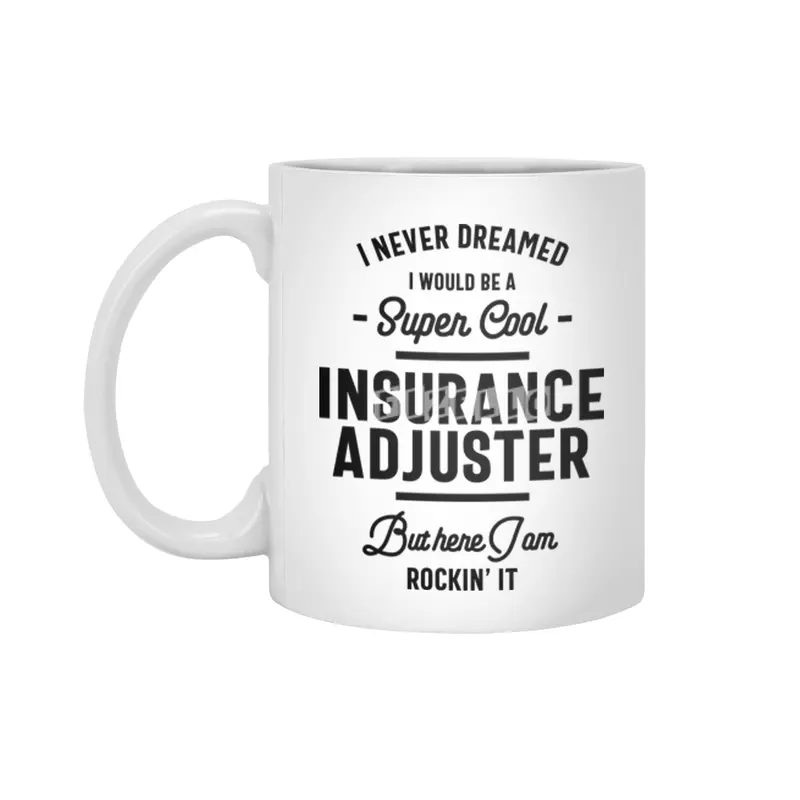 Insurance Adjuster Work Job Title Gift Beyaz Kupa
