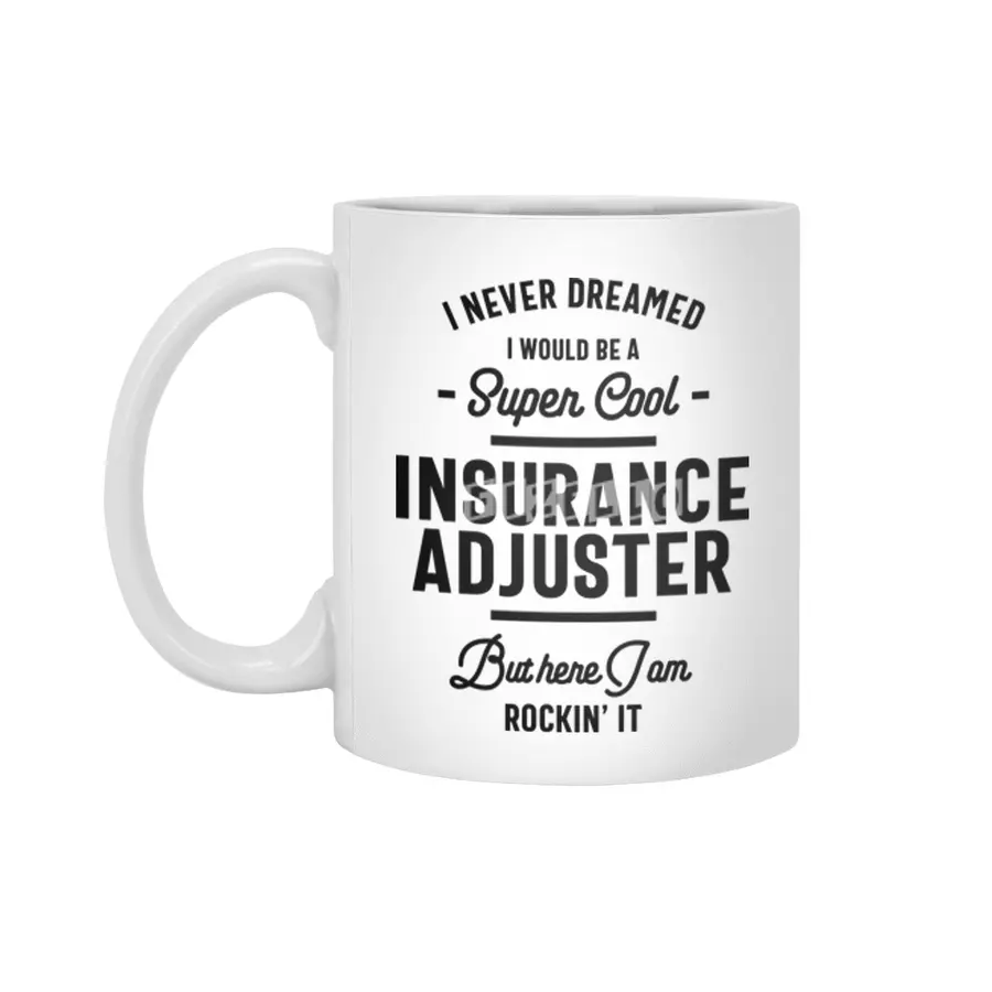 Insurance Adjuster Work Job Title Gift Beyaz Kupa