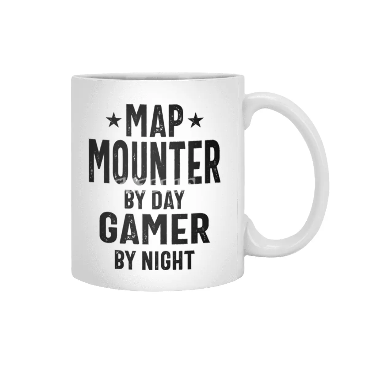 Map Mounter By Day Gamer By Night - Job Title Gift Beyaz Kupa