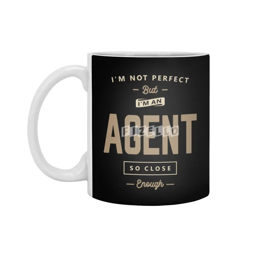 Agent Funny Job Title Profession Birthday Worker Beyaz Kupa