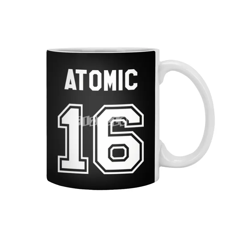 atomic number 16 Beyaz Kupa