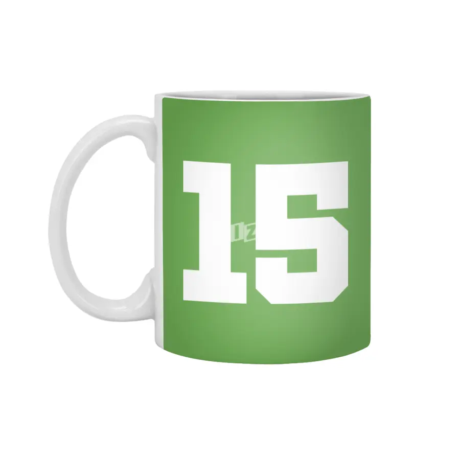 White Number 15 Beyaz Kupa