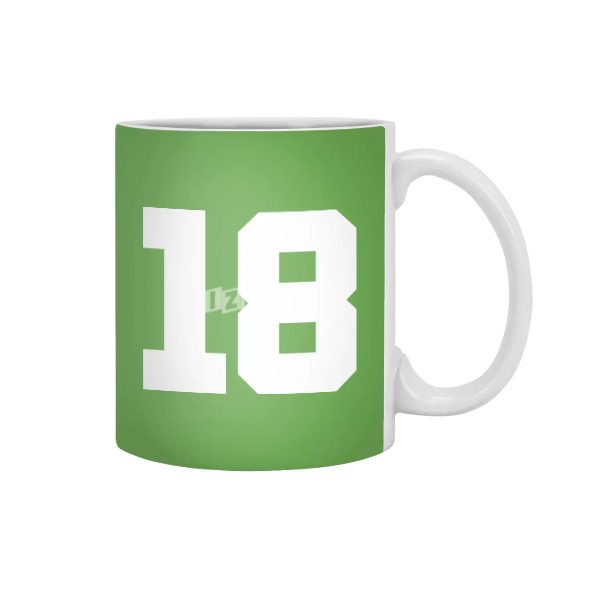 White Number 18 Beyaz Kupa