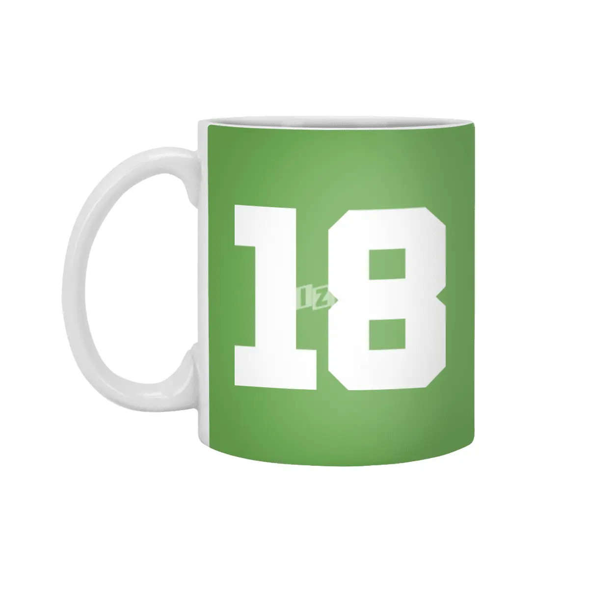 White Number 18 Beyaz Kupa