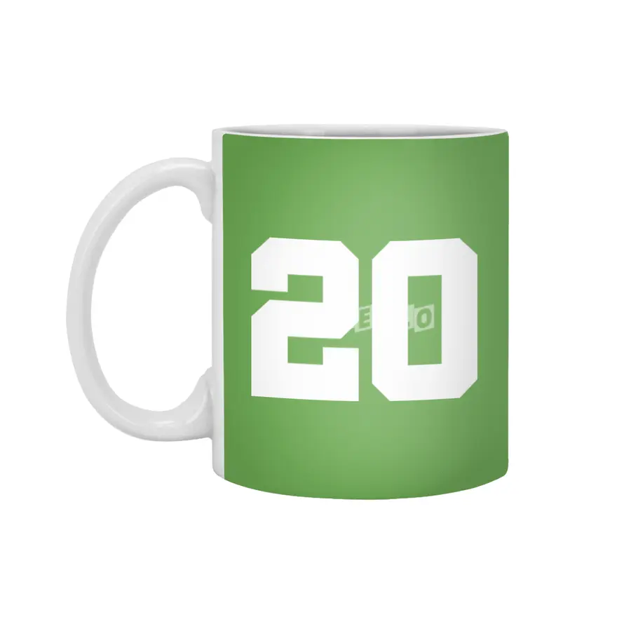 White Number 20 Beyaz Kupa