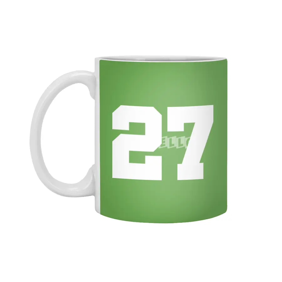 White Number 27 Beyaz Kupa